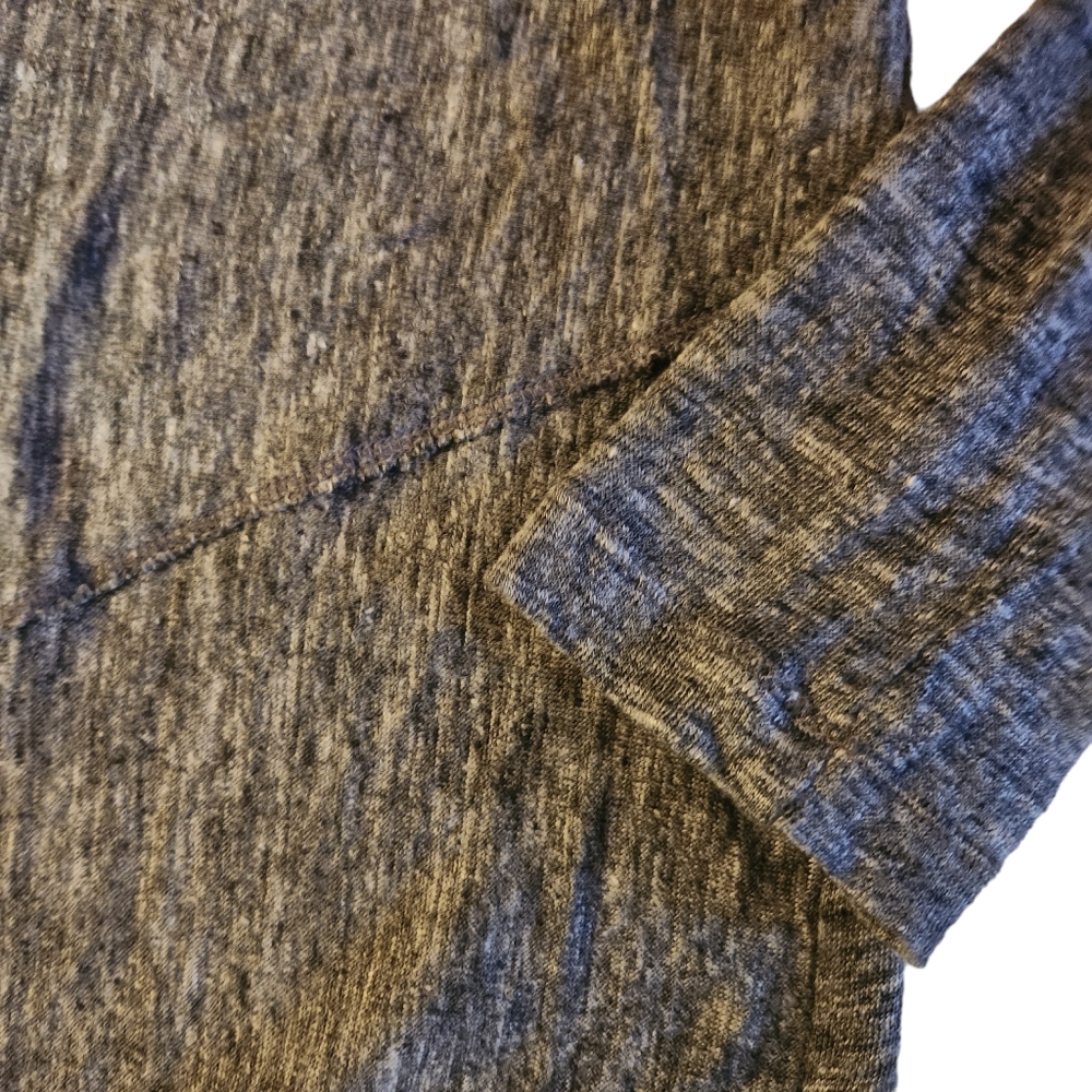 Artisan NY 100% Linen Grey Black White Thin Lightweight Open Cardigan Size L - Picture 13 of 16